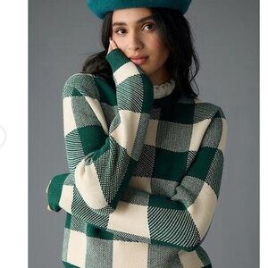 Anthropologie Plaid Women's Sweater